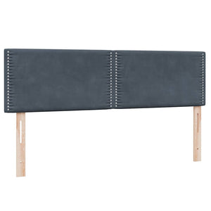 Κρεβάτι Boxspring με Στρώμα Σκούρο Γκρι 140x210 εκ. Βελούδινο