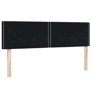 Κρεβάτι Boxspring με Στρώμα Μαύρο 160x210 εκ. Βελούδινο