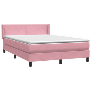 Κρεβάτι Boxspring με Στρώμα Ροζ 160x210 εκ. Βελούδινο