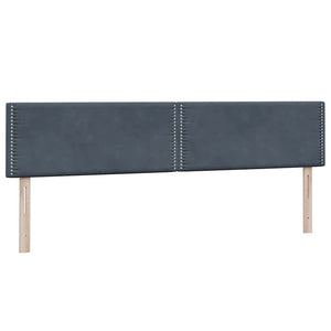 Κρεβάτι Boxspring με Στρώμα Σκούρο Γκρι 180x210 εκ. Βελούδινο