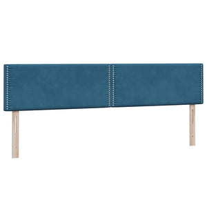 Κρεβάτι Boxspring με Στρώμα Σκούρο Μπλε 180x210 εκ. Βελούδινο - Pakobazaar