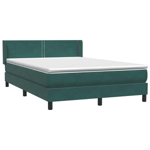 Box Spring κρεβάτι με στρώμα σκούρο πράσινο 160x220cm Βελούδινο