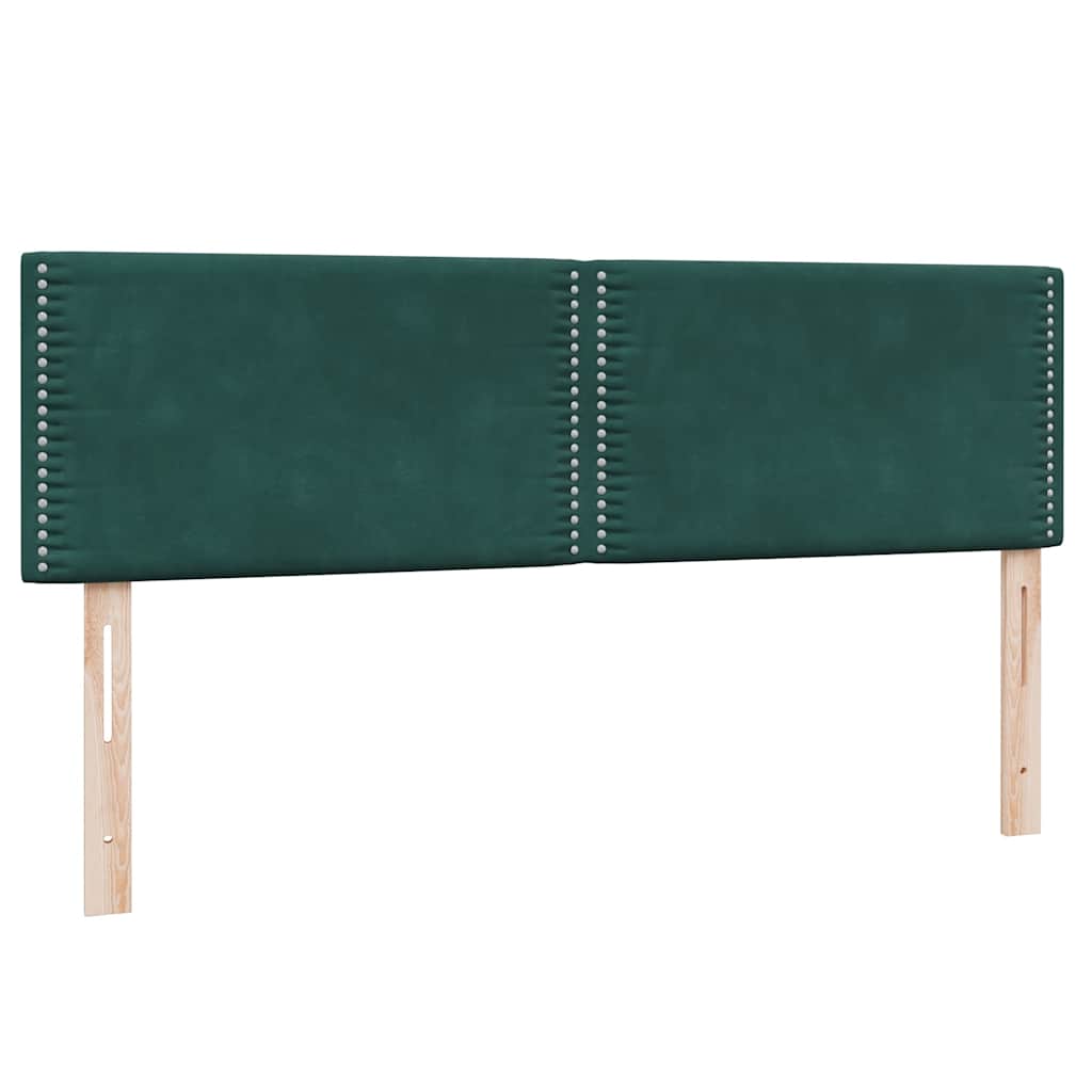 Box Spring κρεβάτι με στρώμα σκούρο πράσινο 160x220cm Βελούδινο