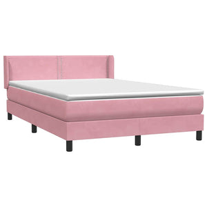 Box Spring κρεβάτι με στρώμα ροζ 160x220 cm Βελούδινο