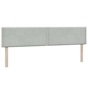 Box Spring κρεβάτι με στρώμα ανοιχτό γκρι 180x220 cm Βελούδινο