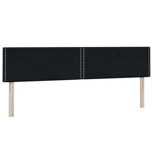 Box Spring Κρεβάτι με στρώμα Μαύρο 180x220 cm Βελούδινο