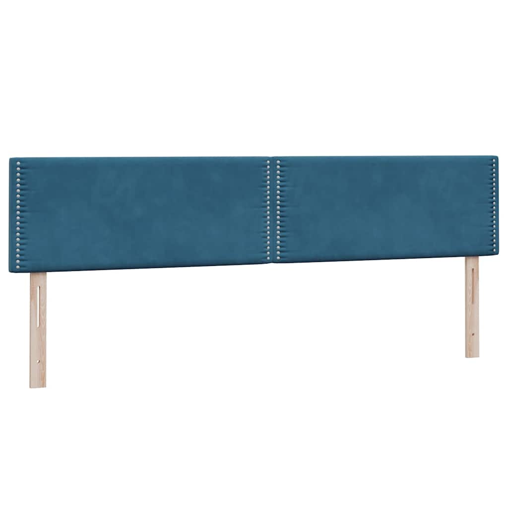 Box Spring κρεβάτι με στρώμα σκούρο μπλε 180x220 cm Βελούδινο - Pakobazaar
