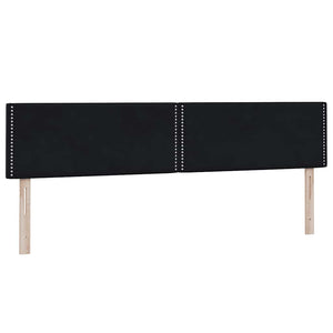 Box Spring Κρεβάτι με στρώμα Μαύρο 200x220 cm Βελούδινο - Pakobazaar