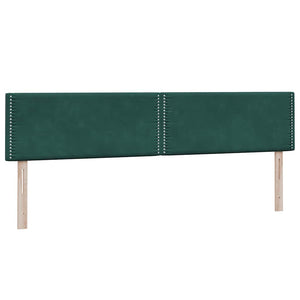 Box Spring Κρεβάτι με στρώμα Σκούρο πράσινο 200x220cm Βελούδινο - Pakobazaar
