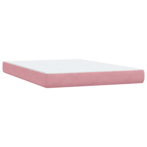 Box Spring κρεβάτι με στρώμα ροζ 80x210 εκ. Βελούδινο