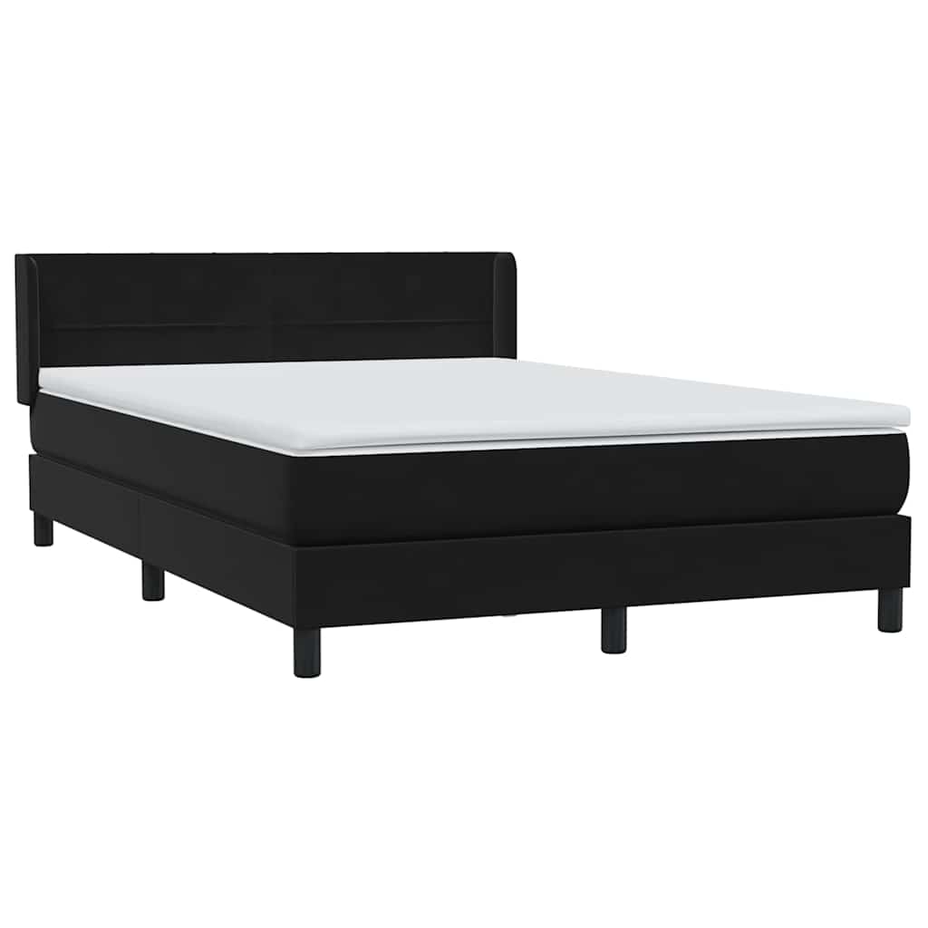 Κρεβάτι Boxspring με Στρώμα Μαύρο 160x210 εκ. Βελούδινο