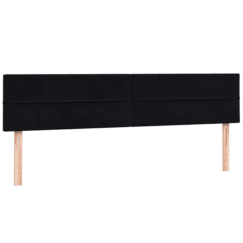 Κρεβάτι Boxspring με Στρώμα Μαύρο 200x210 εκ. Βελούδινο - Pakobazaar