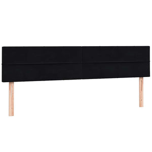 Κρεβάτι Boxspring με Στρώμα Μαύρο 200x210 εκ. Βελούδινο