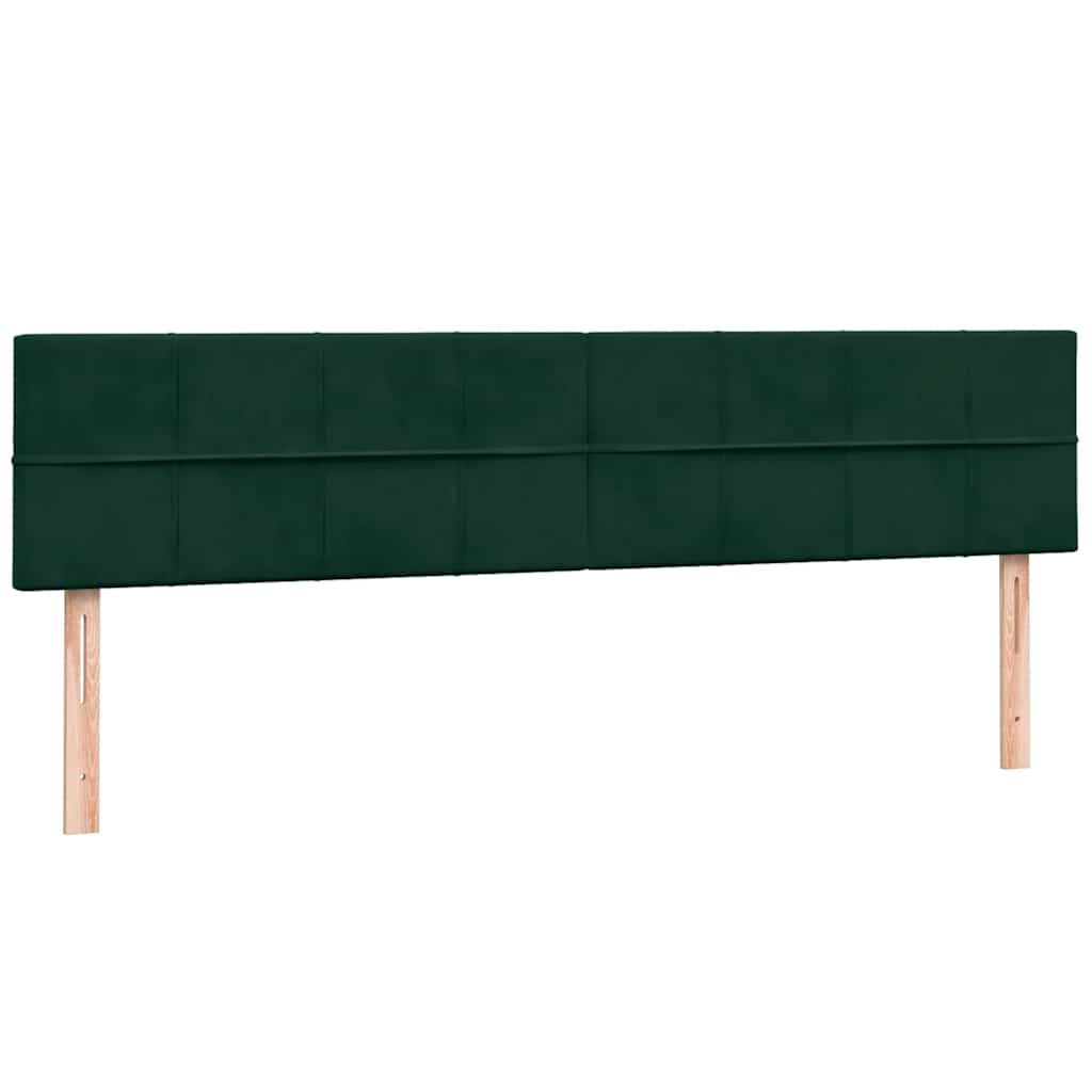 Κρεβάτι Boxspring με Στρώμα Σκούρο Πράσινο 200x210εκ. Βελούδινο