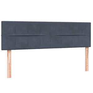 Box Spring Κρεβάτι με στρώμα Σκούρο γκρι 160x220 cm Βελούδινο