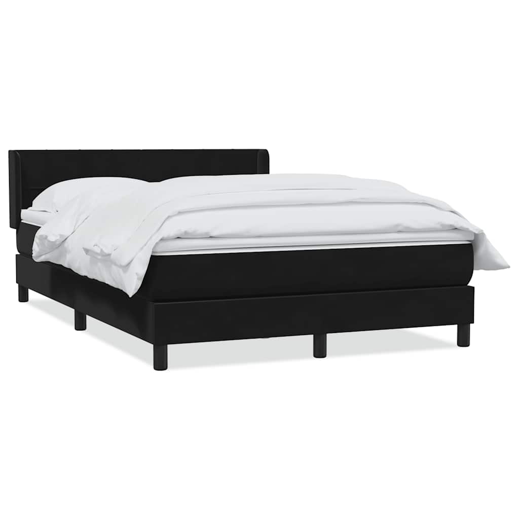 Box Spring Κρεβάτι με στρώμα Μαύρο 160x220 cm Βελούδινο