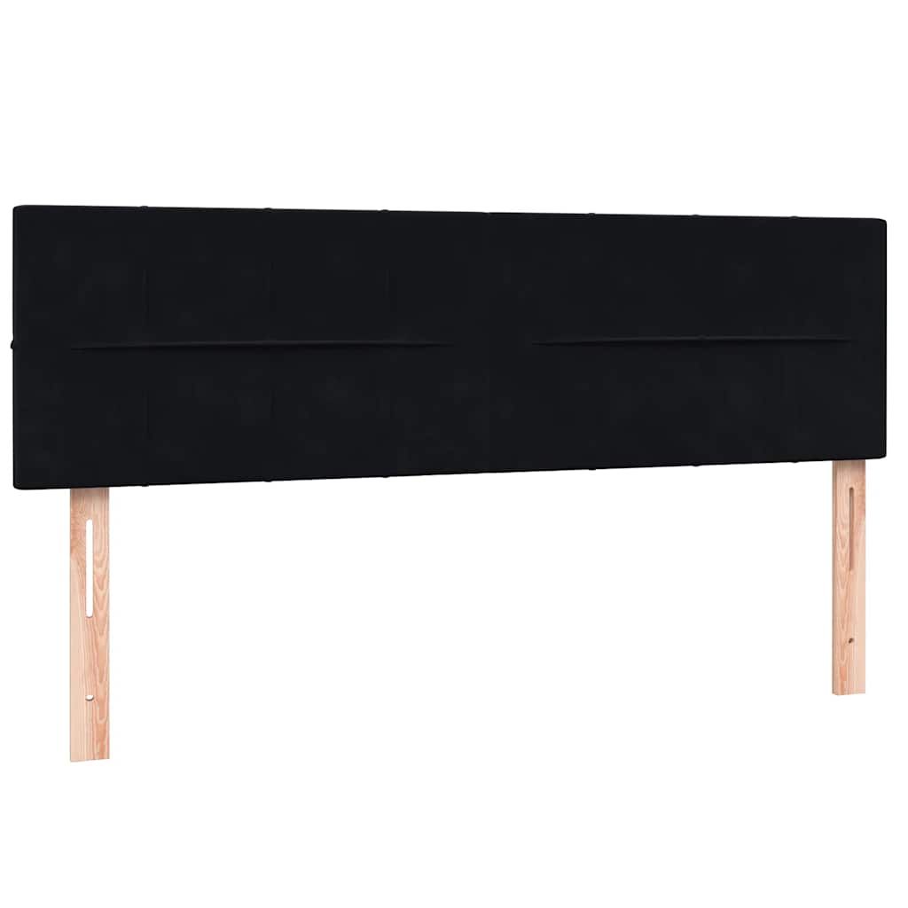 Box Spring Κρεβάτι με στρώμα Μαύρο 160x220 cm Βελούδινο