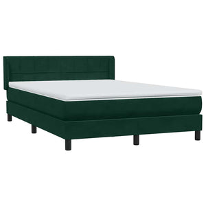 Box Spring κρεβάτι με στρώμα σκούρο πράσινο 160x220cm Βελούδινο