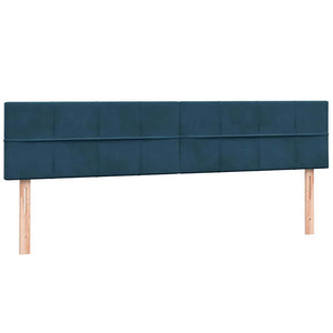 Box Spring κρεβάτι με στρώμα σκούρο μπλε 180x220 cm Βελούδινο - Pakobazaar