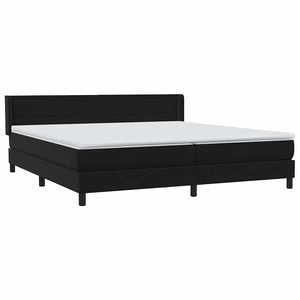 Box Spring Κρεβάτι με στρώμα Μαύρο 200x220 cm Βελούδινο - Pakobazaar