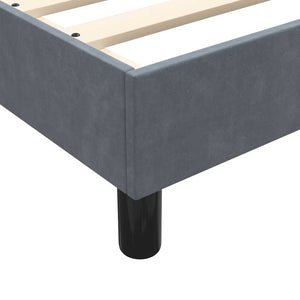 Κρεβάτι Boxspring με Στρώμα Σκούρο Γκρι 160x210 εκ. Βελούδινο - Pakobazaar