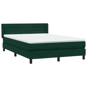 Κρεβάτι Boxspring με Στρώμα Σκούρο Πράσινο 160x210εκ. Βελούδινο