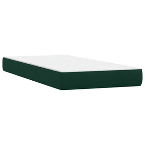 Κρεβάτι Boxspring με Στρώμα Σκούρο Πράσινο 180x210εκ. Βελούδινο