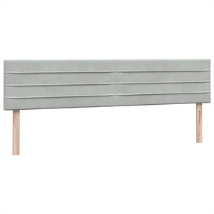 Box Spring κρεβάτι με στρώμα ανοιχτό γκρι 200x210 cm Βελούδινο - Pakobazaar