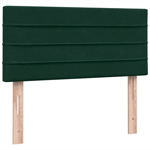 Box Spring κρεβάτι με στρώμα σκούρο πράσινο 100x220cm Βελούδινο - Pakobazaar