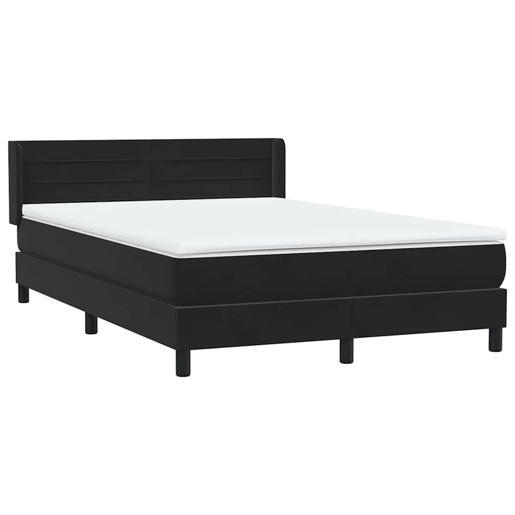 Box Spring Κρεβάτι με στρώμα Μαύρο 160x220 cm Βελούδινο