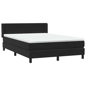 Box Spring Κρεβάτι με στρώμα Μαύρο 160x220 cm Βελούδινο - Pakobazaar