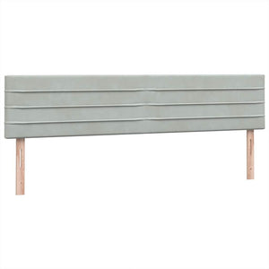 Box Spring κρεβάτι με στρώμα ανοιχτό γκρι 180x220 cm Βελούδινο - Pakobazaar
