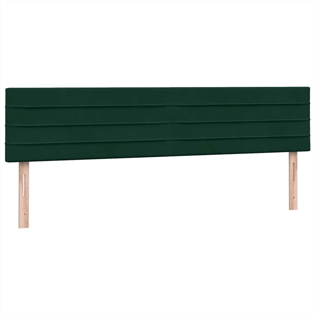Box Spring Κρεβάτι με στρώμα Σκούρο πράσινο 200x220cm Βελούδινο - Pakobazaar