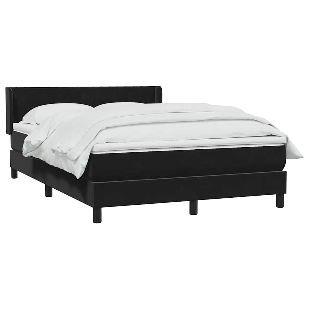 Κρεβάτι Boxspring με Στρώμα Μαύρο 160x210 εκ. Βελούδινο