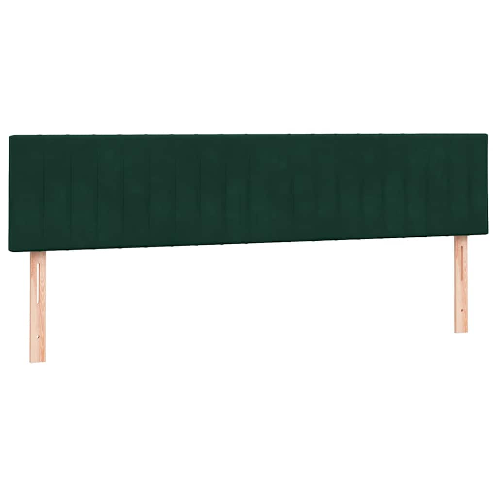 Κρεβάτι Boxspring με Στρώμα Σκούρο Πράσινο 180x210εκ. Βελούδινο