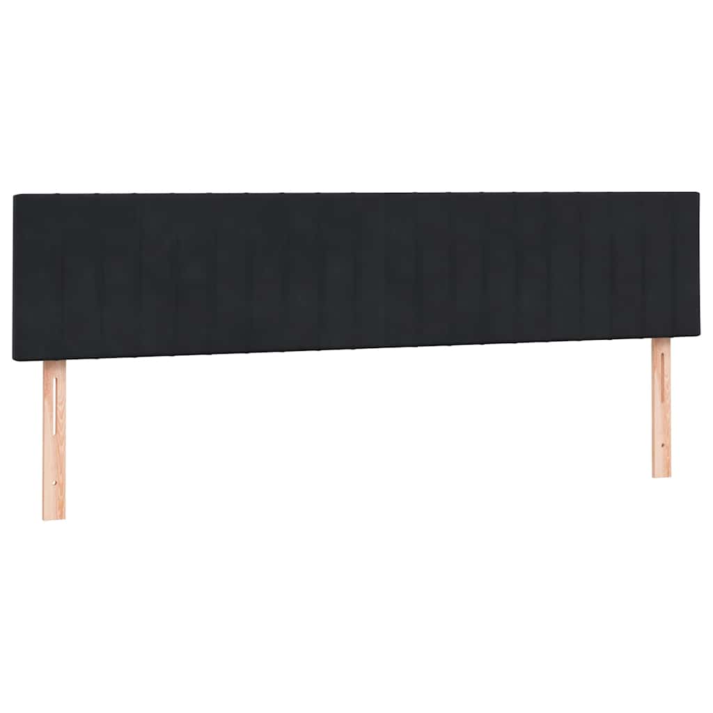 Κρεβάτι Boxspring με Στρώμα Μαύρο 200x210 εκ. Βελούδινο - Pakobazaar