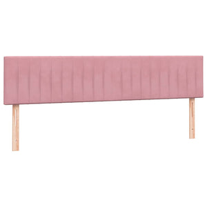 Κρεβάτι Boxspring με Στρώμα Ροζ 200x210 εκ. Βελούδινο