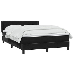 Box Spring Κρεβάτι με στρώμα Μαύρο 140x220 cm Βελούδινο