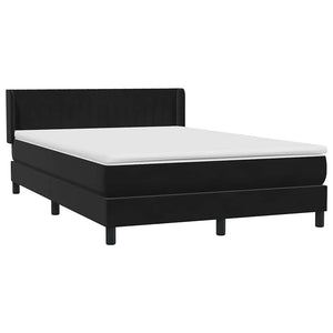 Box Spring Κρεβάτι με στρώμα Μαύρο 160x220 cm Βελούδινο - Pakobazaar