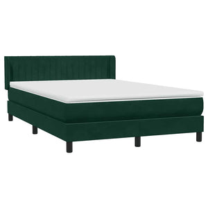 Box Spring κρεβάτι με στρώμα σκούρο πράσινο 160x220cm Βελούδινο