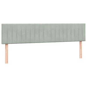 Box Spring κρεβάτι με στρώμα ανοιχτό γκρι 180x220 cm Βελούδινο - Pakobazaar