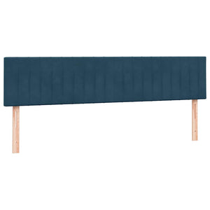 Box Spring κρεβάτι με στρώμα σκούρο μπλε 200x220 cm Βελούδινο - Pakobazaar