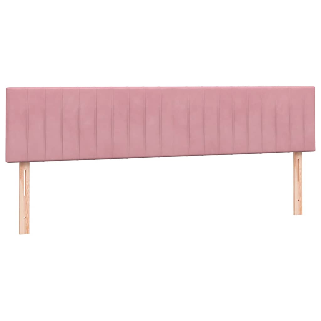 Box Spring κρεβάτι με στρώμα ροζ 200x220 cm Βελούδινο - Pakobazaar