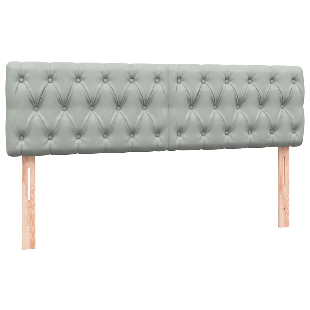 Κρεβάτι Boxspring με Στρώμα Ανοιχτό Γκρι 160x210 εκ. Βελούδινο - Pakobazaar
