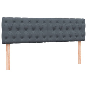Κρεβάτι Boxspring με Στρώμα Σκούρο Γκρι 160x210 εκ. Βελούδινο - Pakobazaar