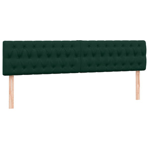 Κρεβάτι Boxspring με Στρώμα Σκούρο Πράσινο 180x210εκ. Βελούδινο