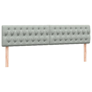 Box Spring κρεβάτι με στρώμα ανοιχτό γκρι 200x210 cm Βελούδινο - Pakobazaar