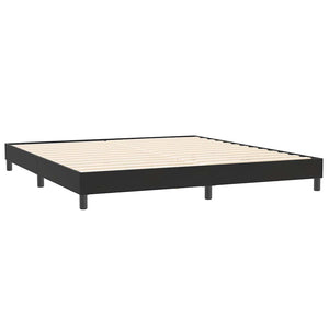 Κρεβάτι Boxspring με Στρώμα Μαύρο 200x210 εκ. Βελούδινο