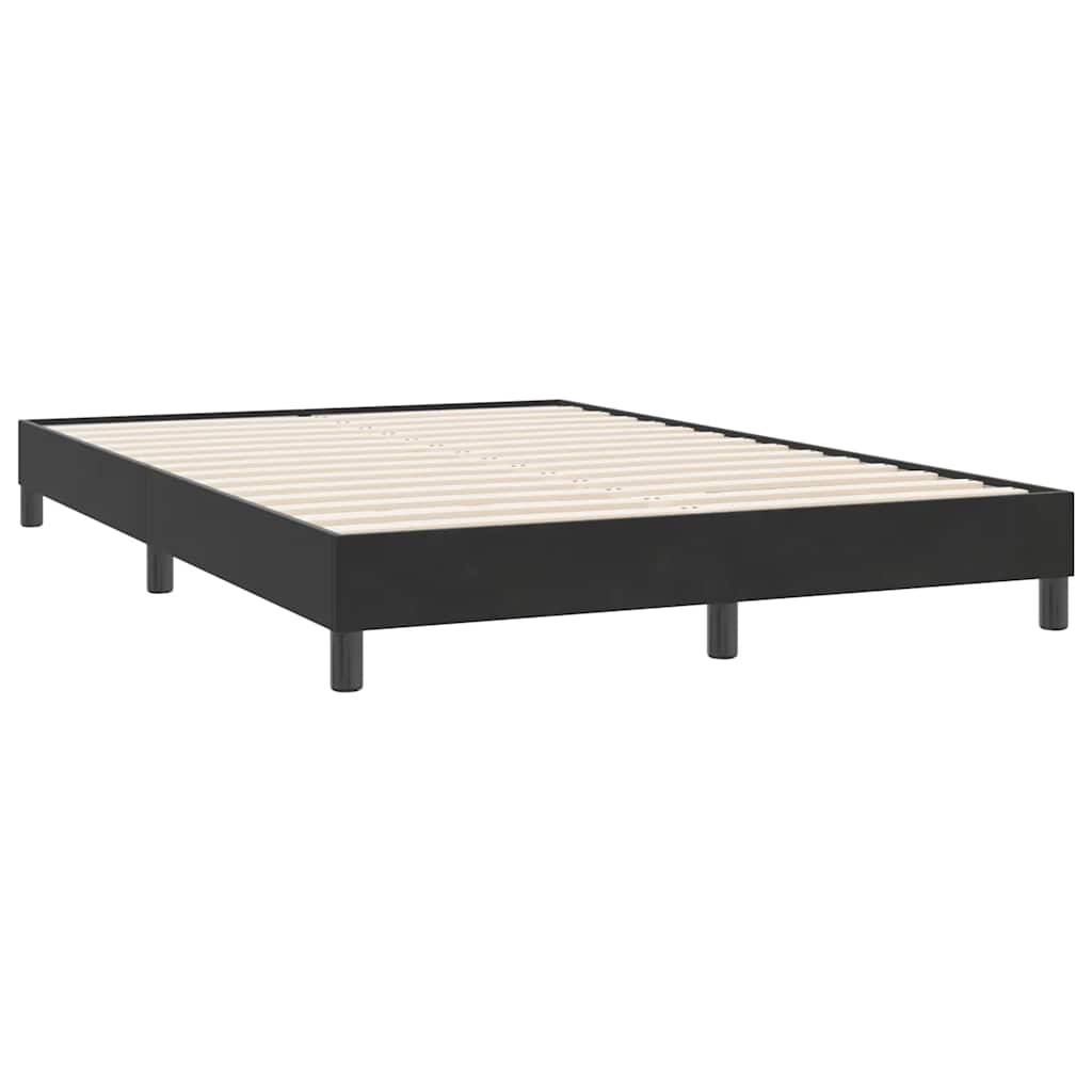 Box Spring Κρεβάτι με στρώμα Μαύρο 160x220 cm Βελούδινο