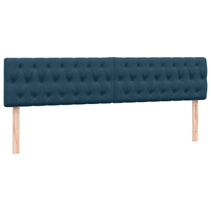 Box Spring κρεβάτι με στρώμα σκούρο μπλε 180x220 cm Βελούδινο